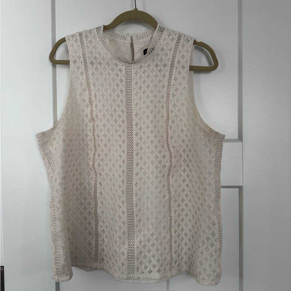Banana Republic Cream Crochet Top